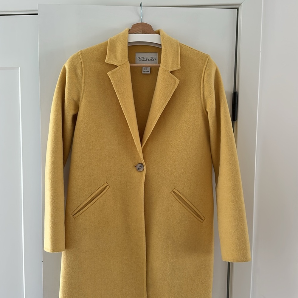 Rachel Zoe Women's Yellow Coat - Picture 2 of 9